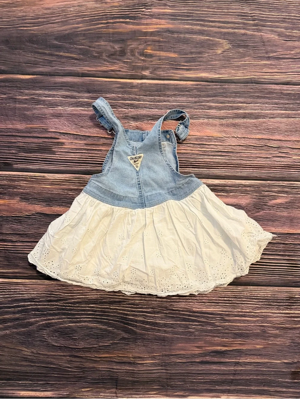 Girls Denim Eyelet Dress Size 4T